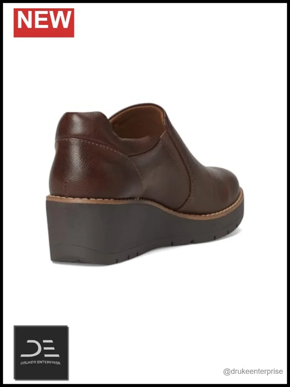 Womens Microfiber Flats with Wedge Heel - Comfort Cushion Sock